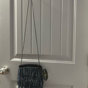 Mary Frances Shake it Blue beaded purse